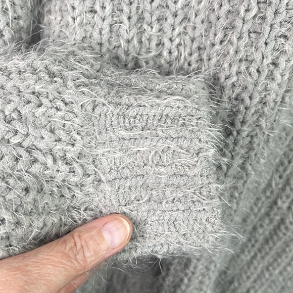 Free People Oasis Gray Oversized Cozy Tunic Sweater S - Picture 4 of 13